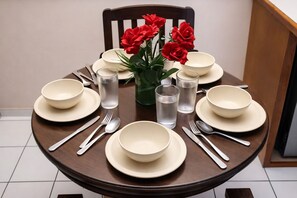 Spiseområde på rommet