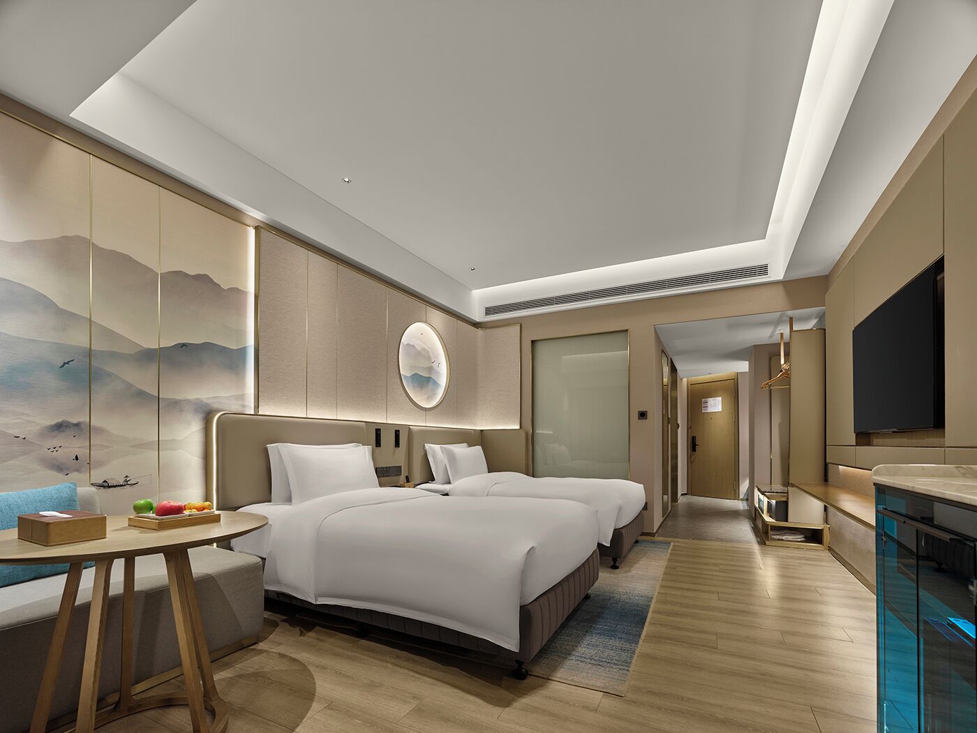 Free minibar, in-room safe, desk, laptop workspace