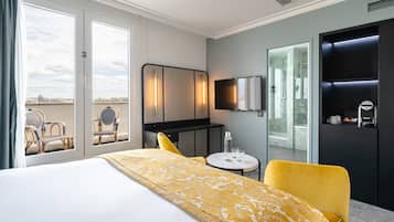 Ropa de cama de alta calidad y minibar