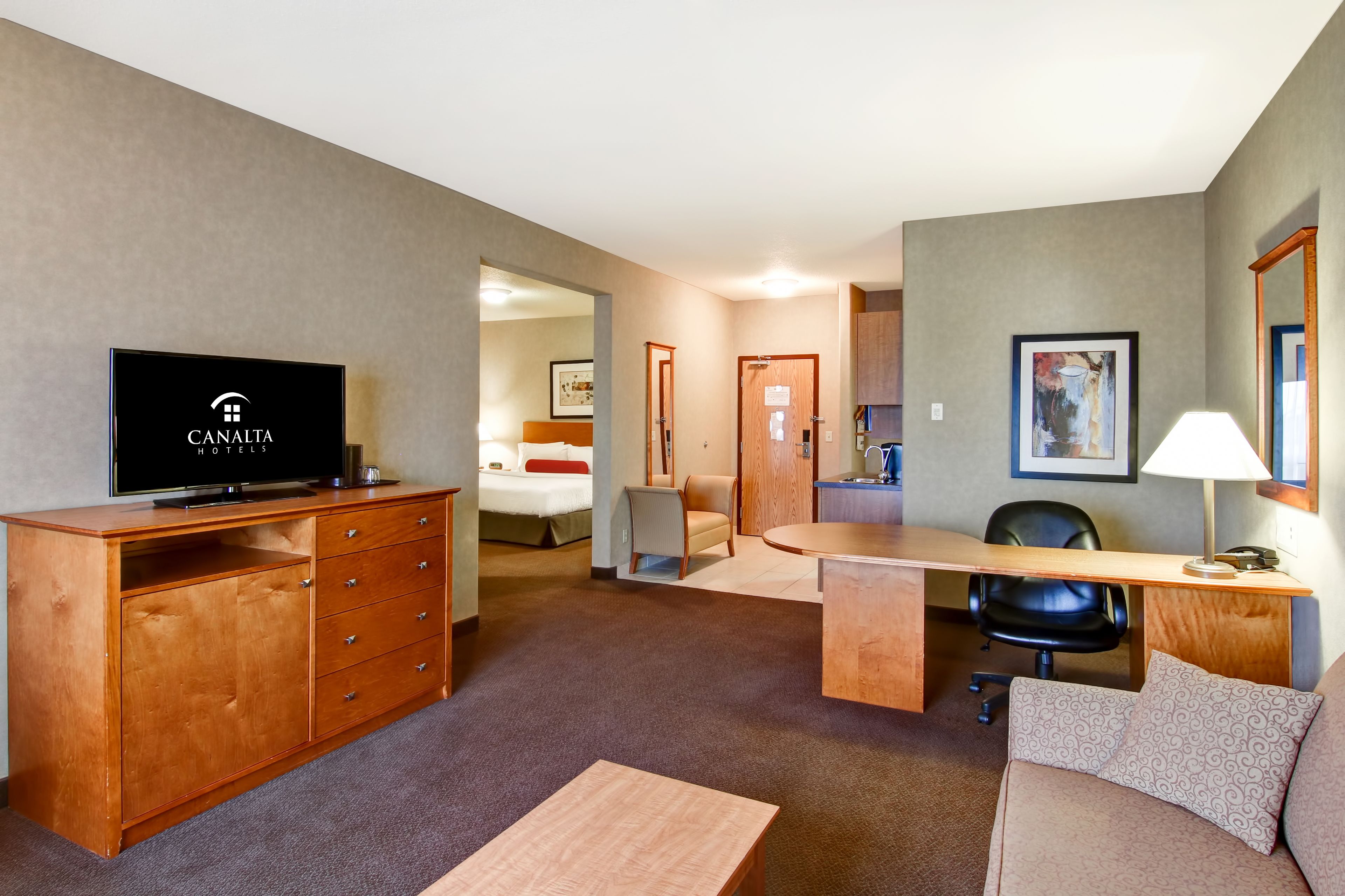 premium bedding, pillow-top beds, desk, soundproofing