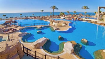 Indoor pool, 2 outdoor pools, open 10:00 AM to 6:00 PM, pool umbrellas