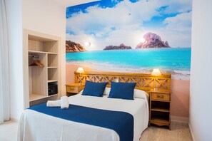 Double or Twin Room | Desk, blackout drapes, free WiFi, bed sheets - Hostal Mar y Huerta (Santa Eulalia del Rio)