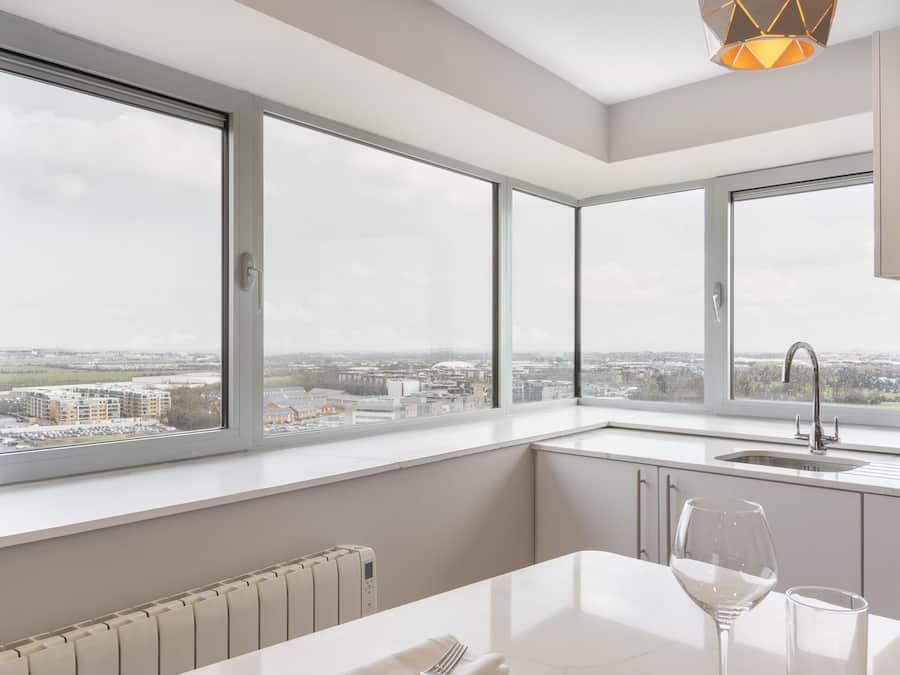 Apartment, 2 Double Beds, City View | Premium bedding, in-room safe, desk, laptop workspace