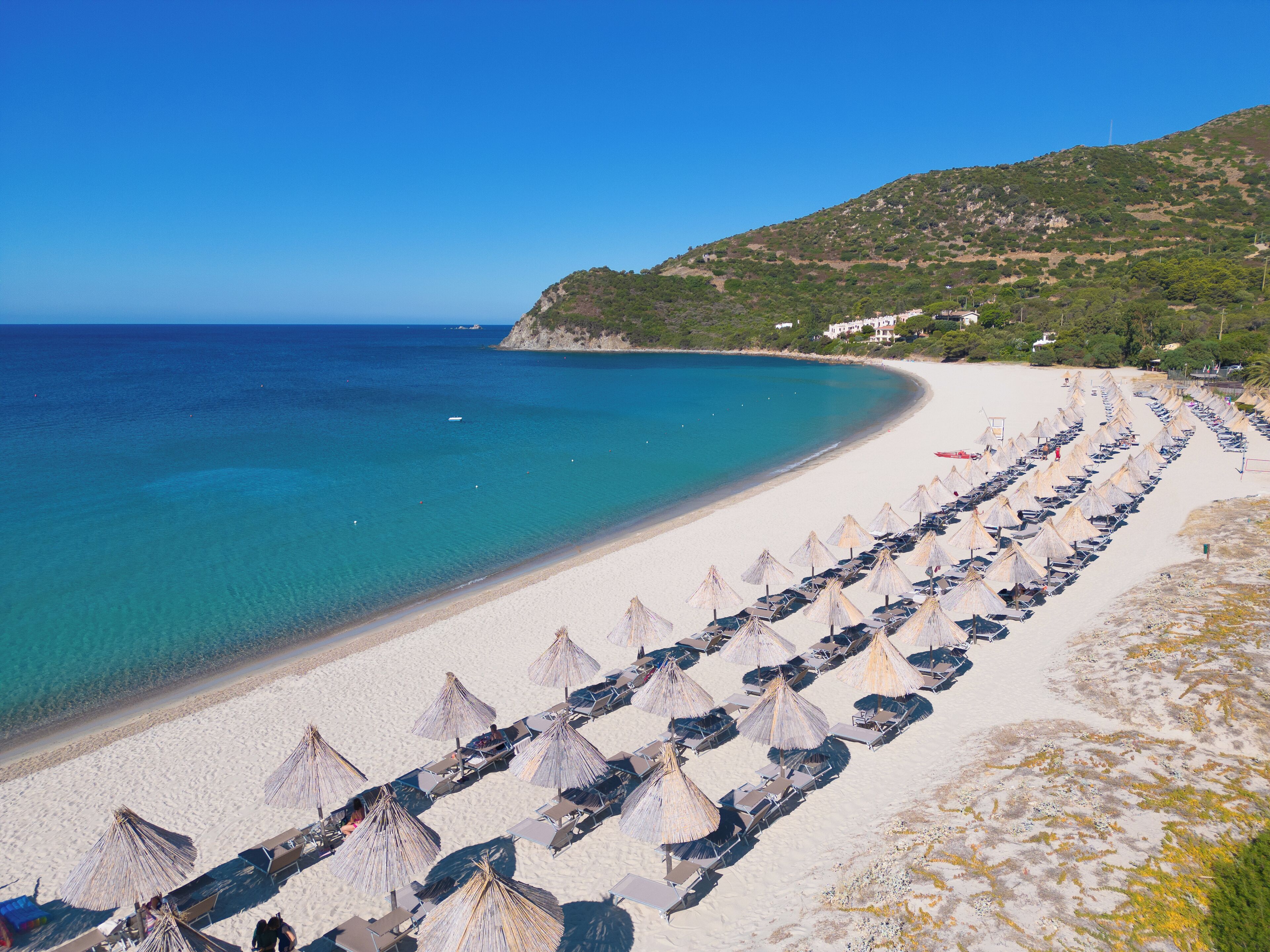 private beach, sun-loungers, beach umbrellas, beach towels