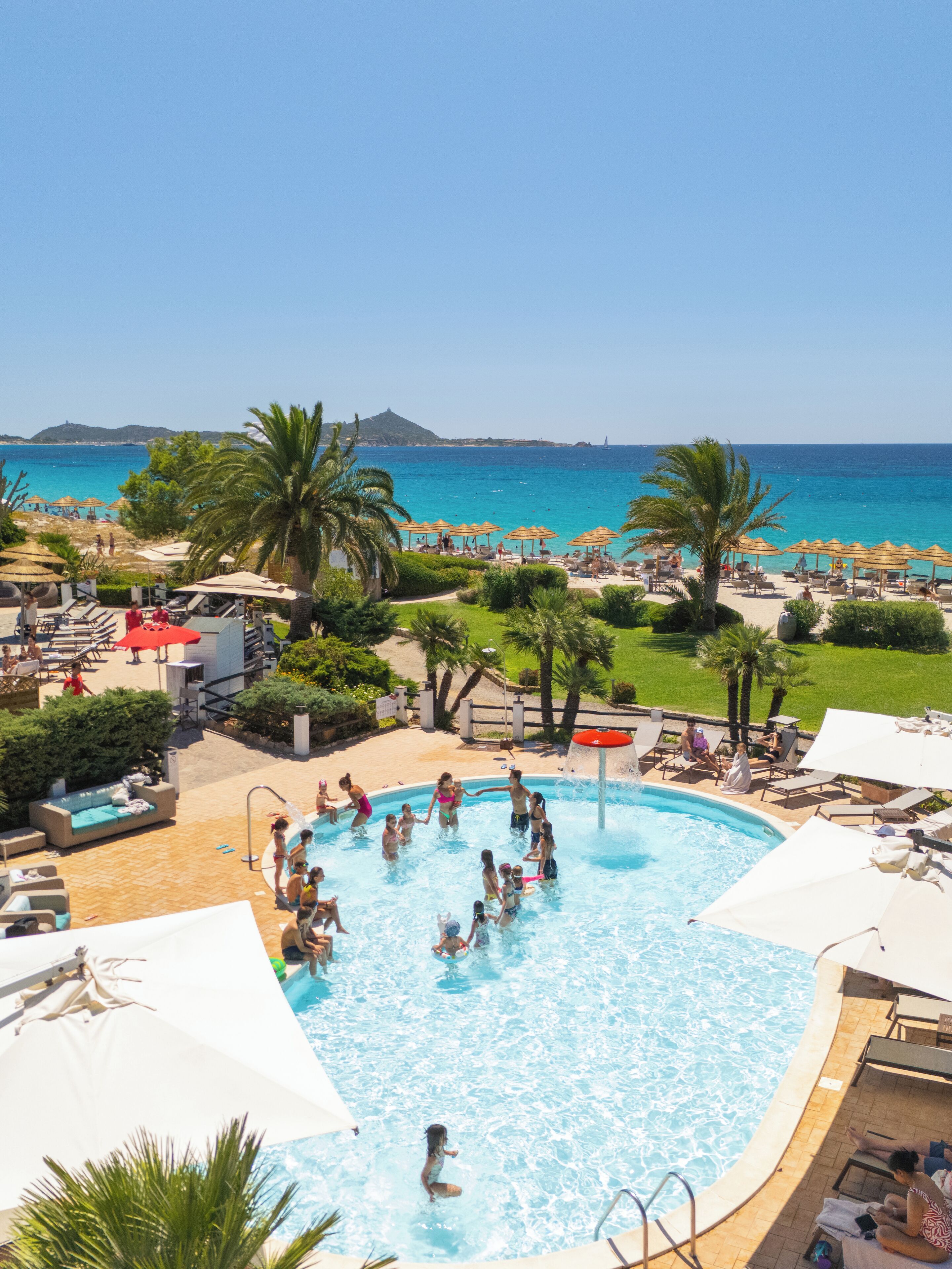 2 outdoor pools, pool umbrellas, sun loungers