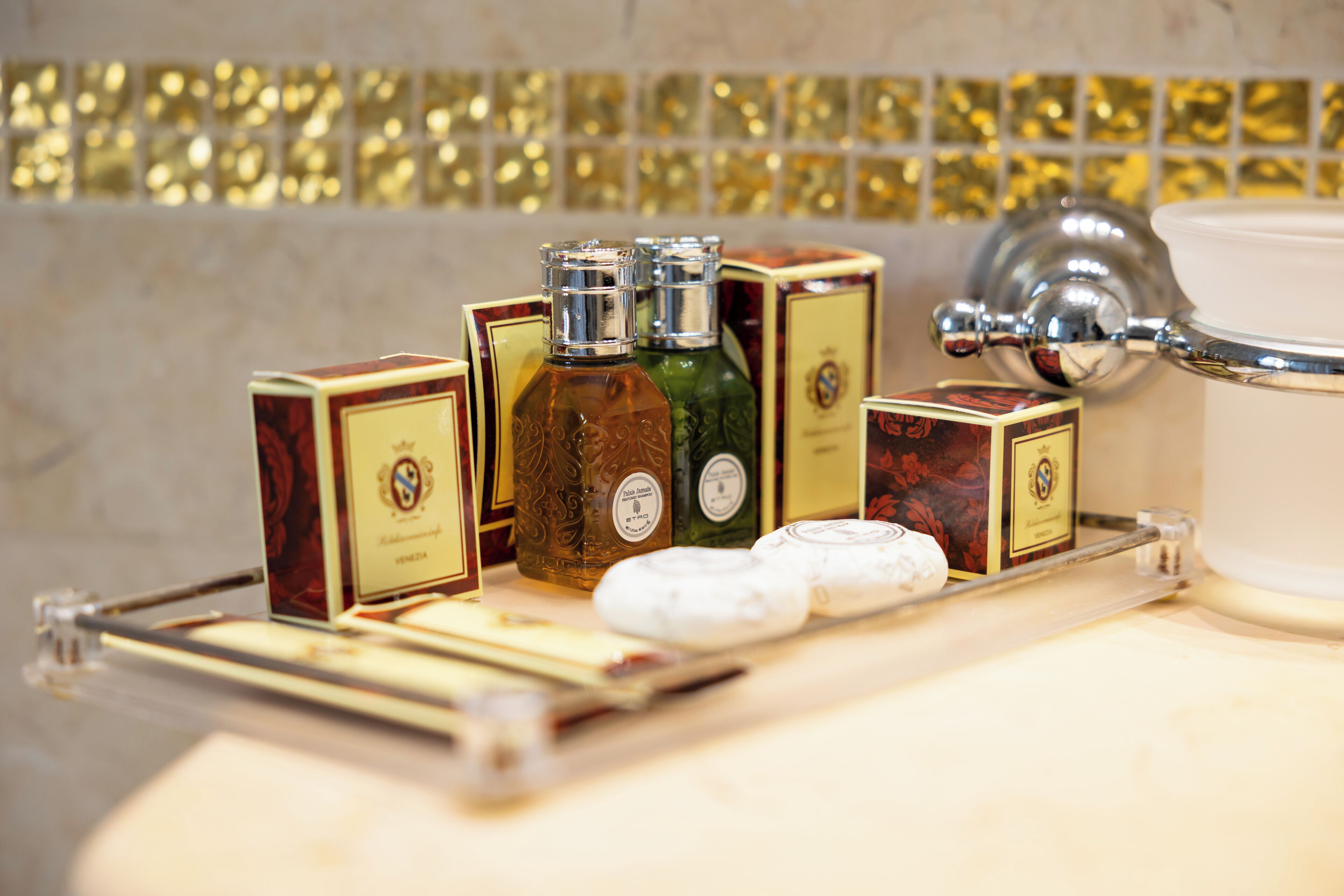 combined shower/bathtub, designer toiletries, hair dryer, bidet