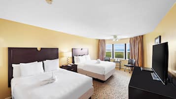 Premium bedding, blackout curtains, iron/ironing board, free WiFi