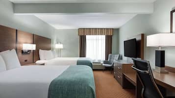 Room, 2 Queen Beds, Non Smoking | Premium bedding, in-room safe, desk, blackout drapes