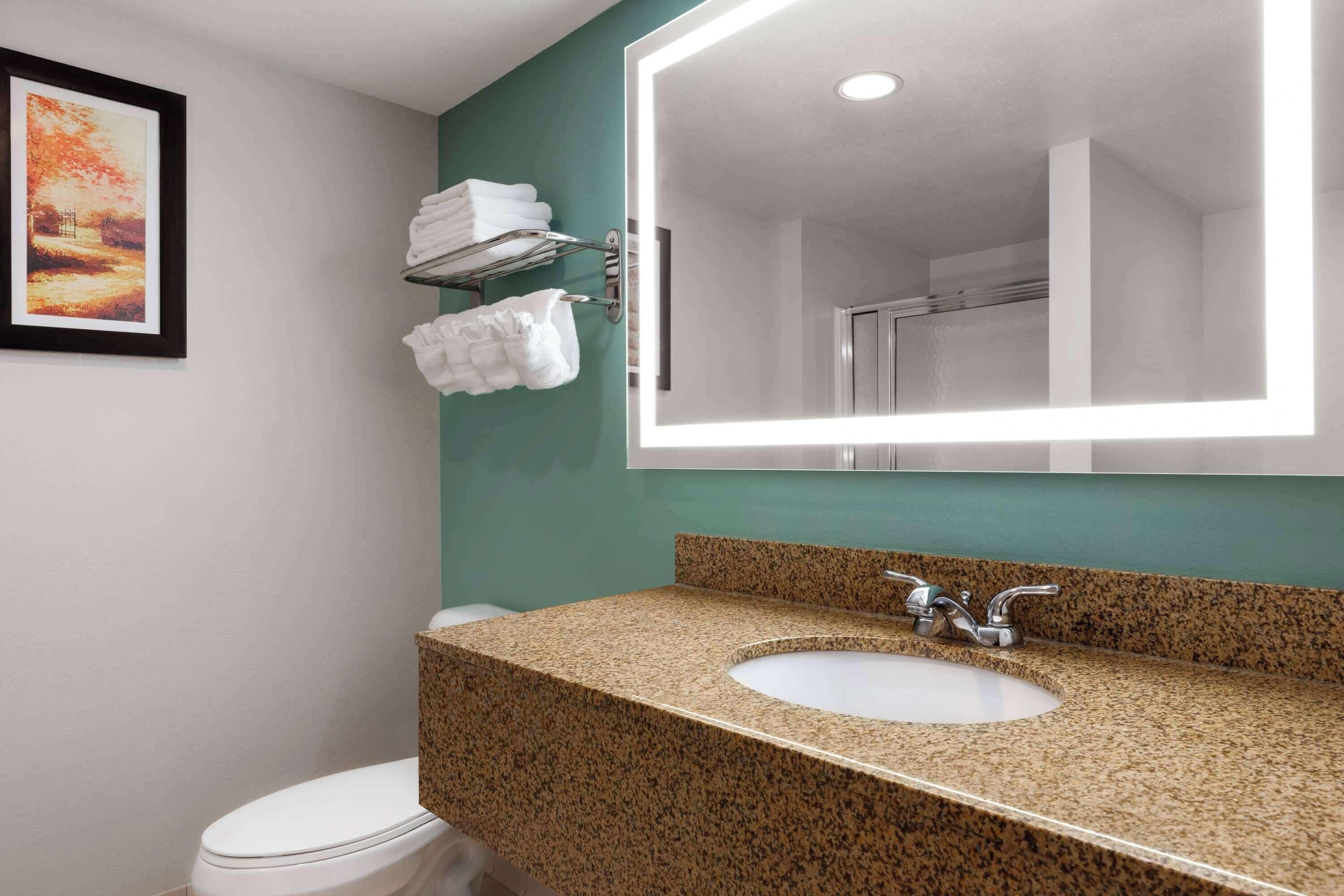 free toiletries, hair dryer, towels, soap