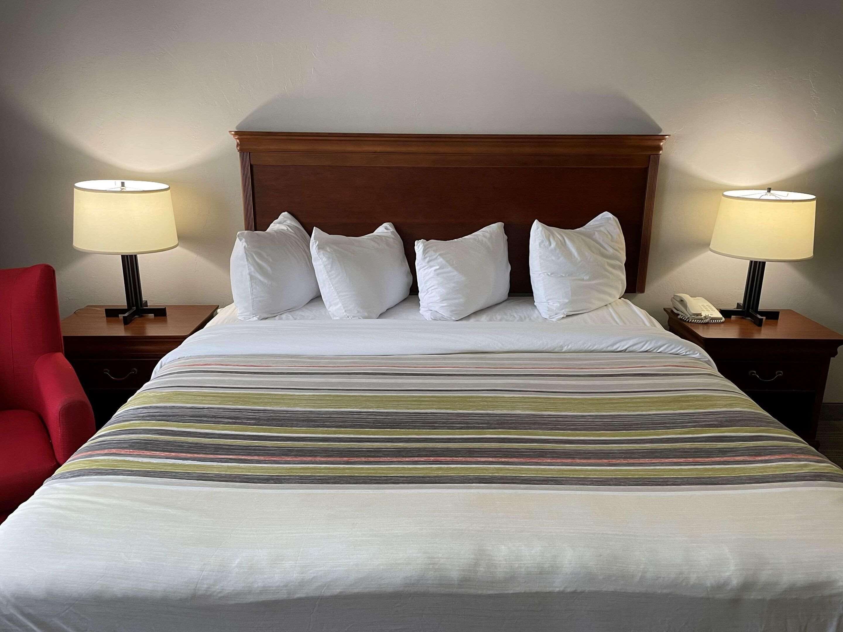 1 bedroom, blackout curtains, iron/ironing board, free cots/infant beds