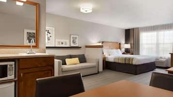 1 bedroom, blackout drapes, iron/ironing board, free cribs/infant beds