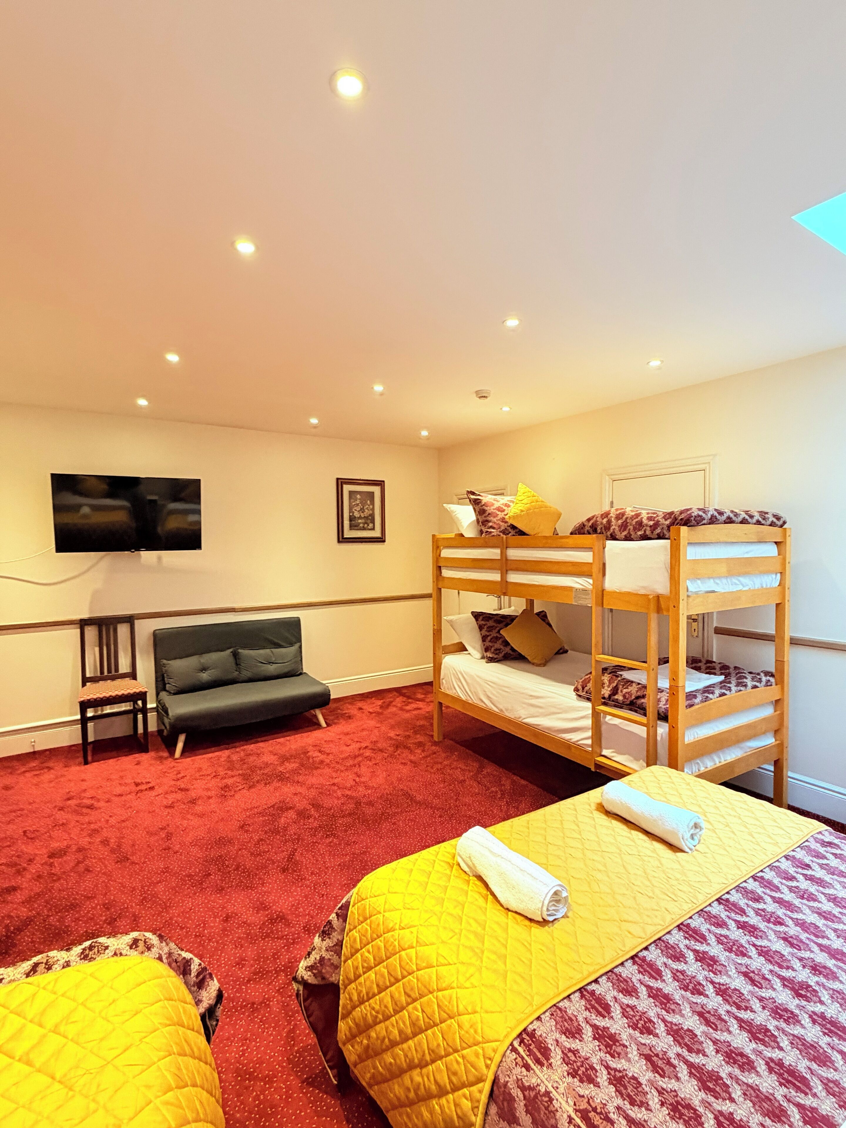 Family Room for 5 with Shared Toielt & Bath outside the Room | 1 bedroom, in-room safe, soundproofing, free WiFi