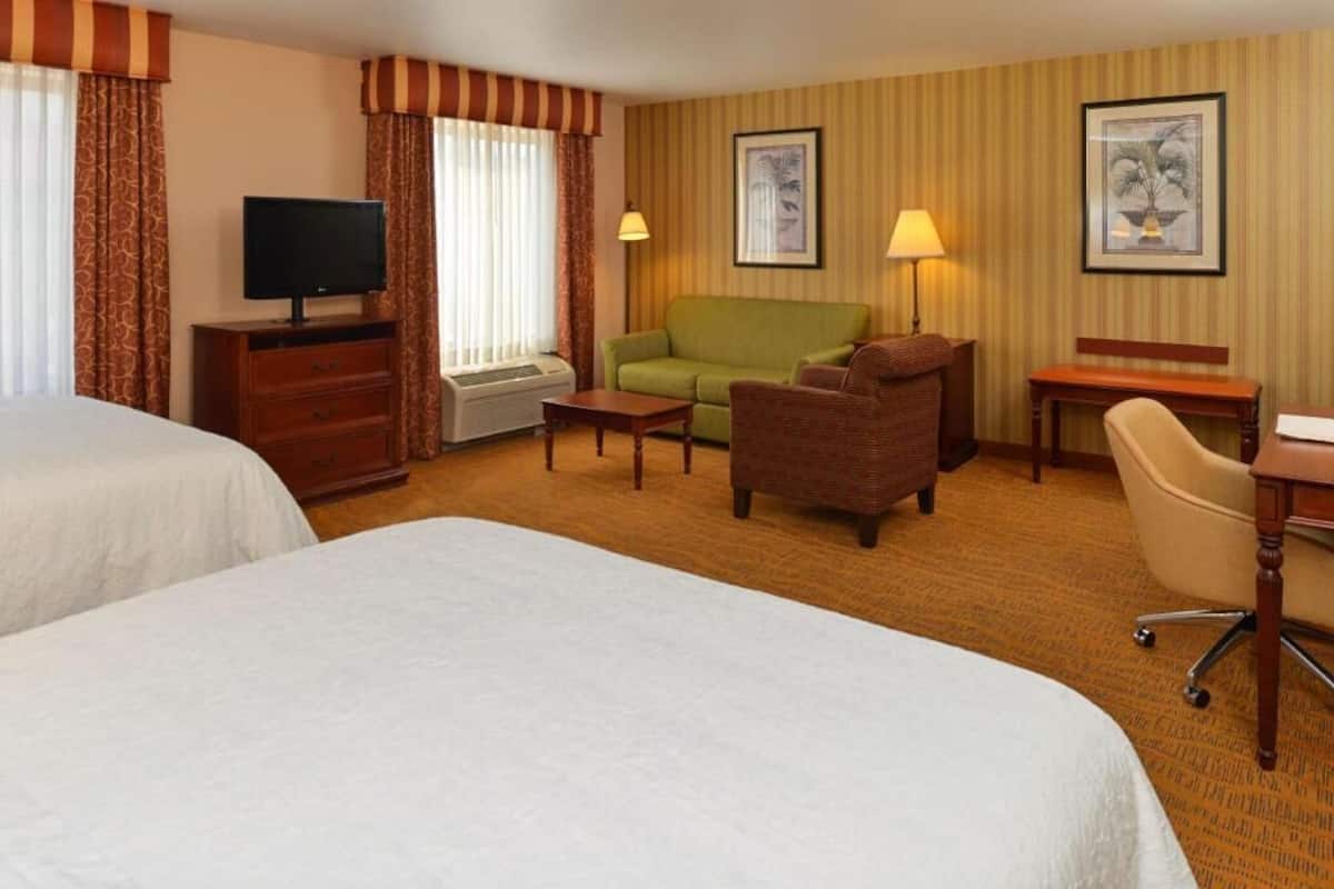 In-room safe, desk, laptop workspace, blackout drapes