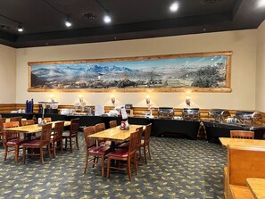 Buffet breakfast for a fee on weekends