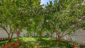 A garden with trees and various potted plants. - Hotel Italia (Lisbon)