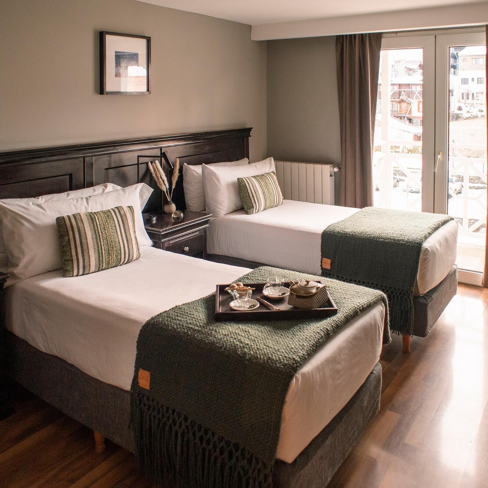 Premium bedding, down duvets, Select Comfort beds, minibar
