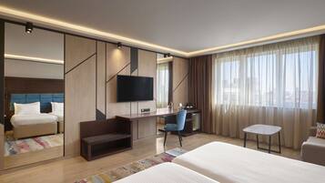 1 slaapkamer, luxe beddengoed, een minibar, een kluis op de kamer