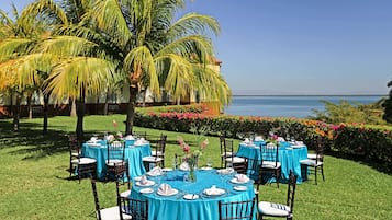 Outdoor banquet area