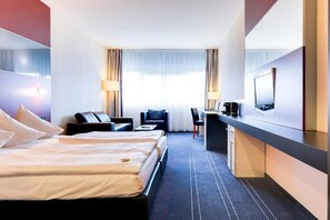 Executive Double Room | Minibar, in-room safe, desk, laptop workspace
