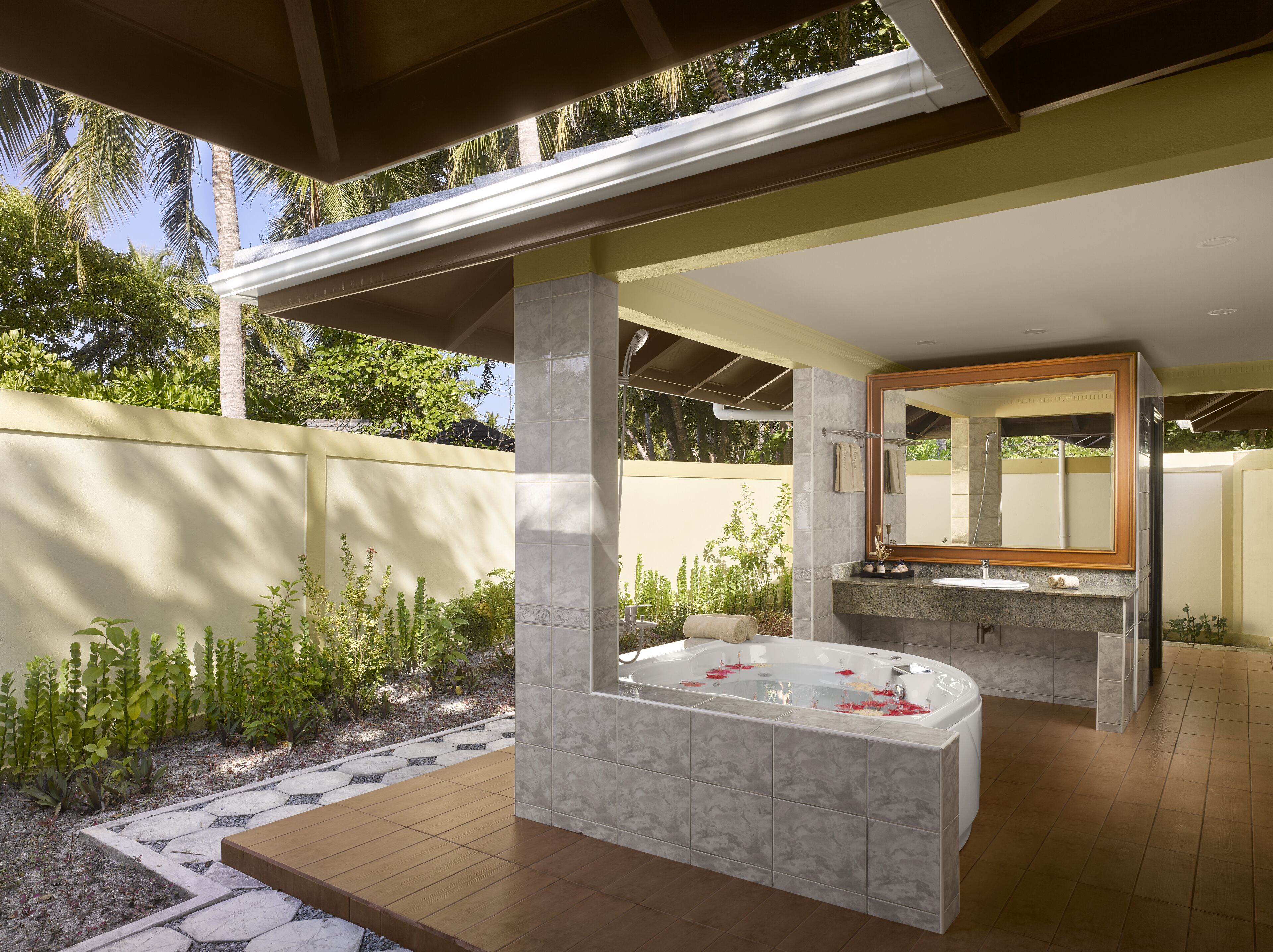 superior suite, multiple beds (two bedroom beach pool residence) | bathroom | shower, free toiletries, hair dryer, slippers