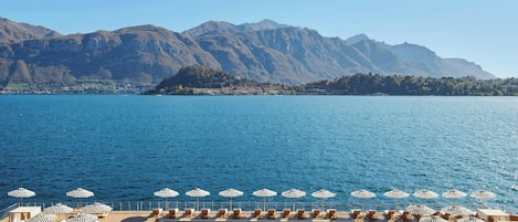 Indoor pool, seasonal outdoor pool, pool umbrellas, sun loungers