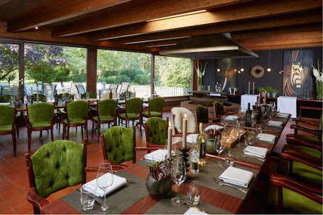 Zona de parrillas o pícnic. Schröder Hotel and Restaurant