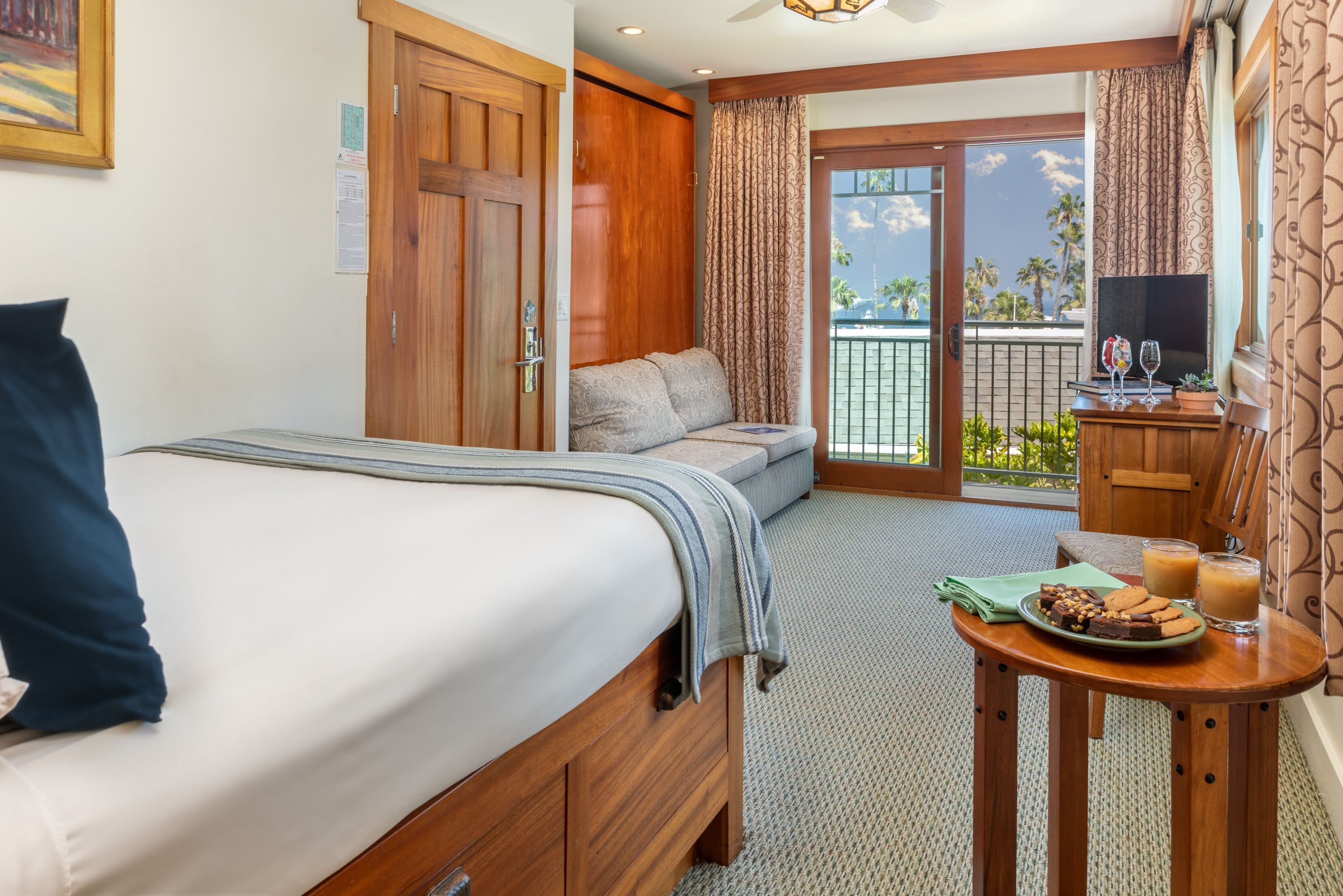 balcony view rooms | in-room safe, blackout curtains, soundproofing, iron/ironing board