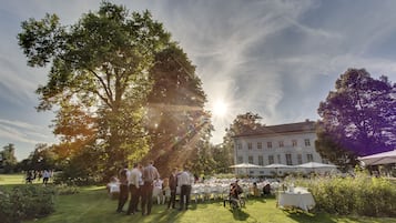 Outdoor wedding area