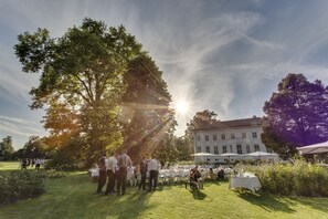 Outdoor wedding area
