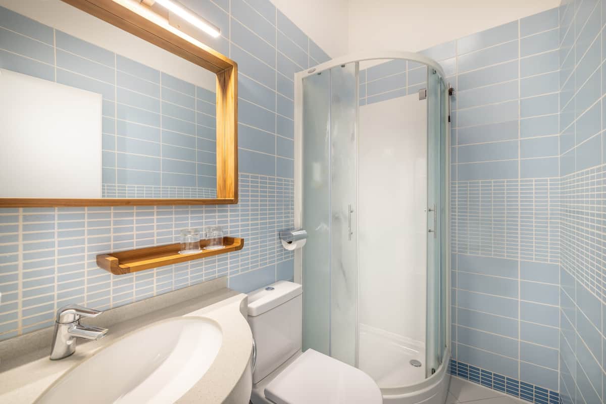 Bathroom | Shower, free toiletries, hair dryer, towels