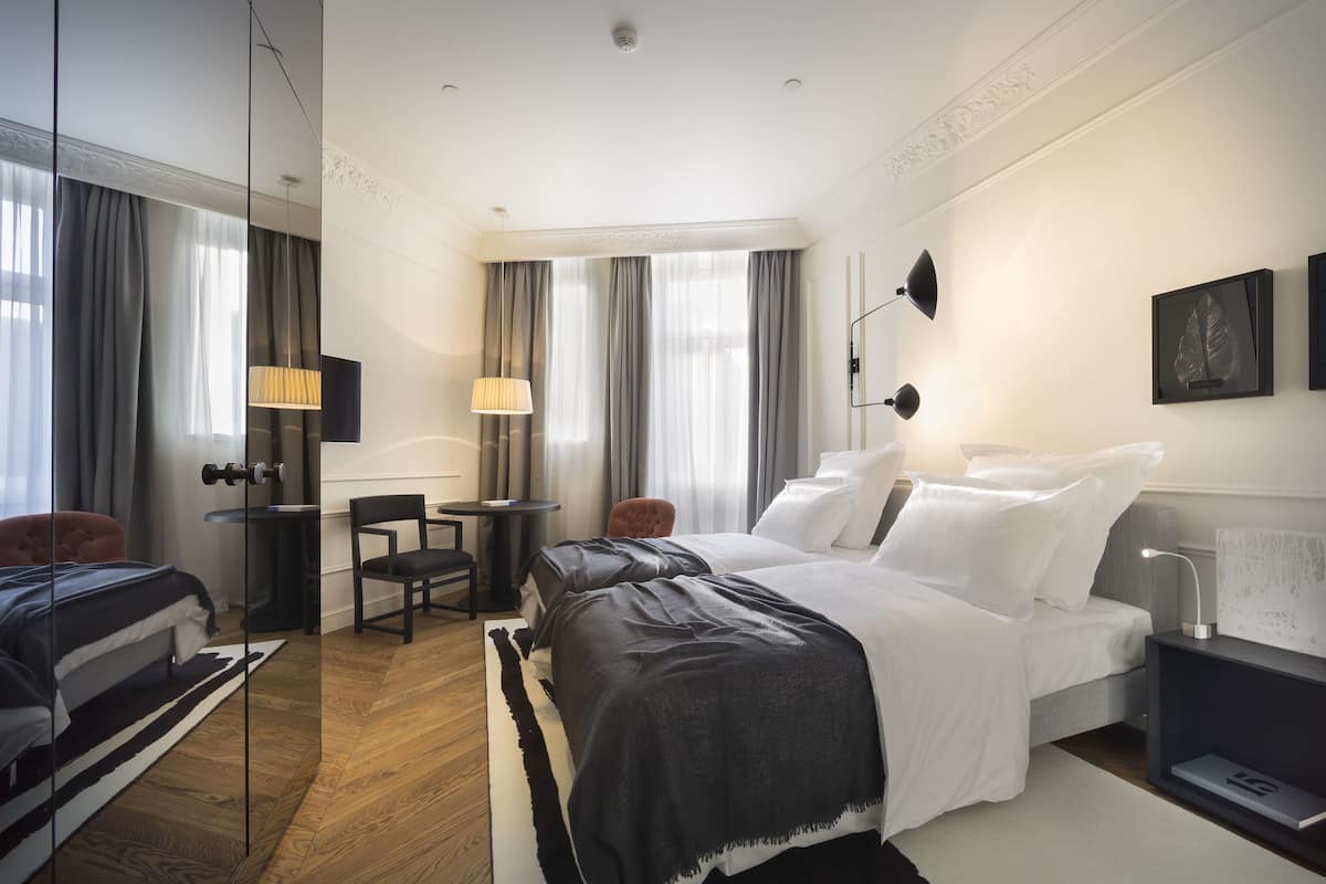 Minibar, in-room safe, desk, blackout curtains