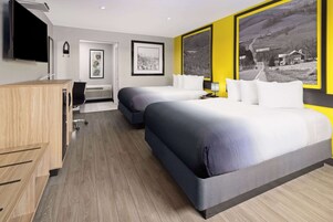 Room, 2 Queen Beds, Non Smoking | Iron/ironing board, free WiFi, bed sheets