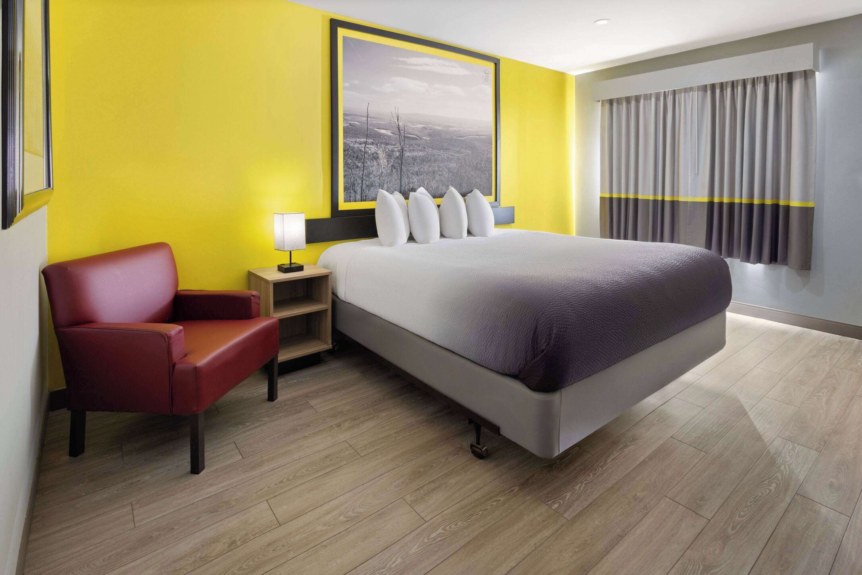 Room, 1 King Bed, Accessible, Non Smoking (Mobility, Bathtub W/grab Bars) | Desk, laptop workspace, iron/ironing board, WiFi (free)