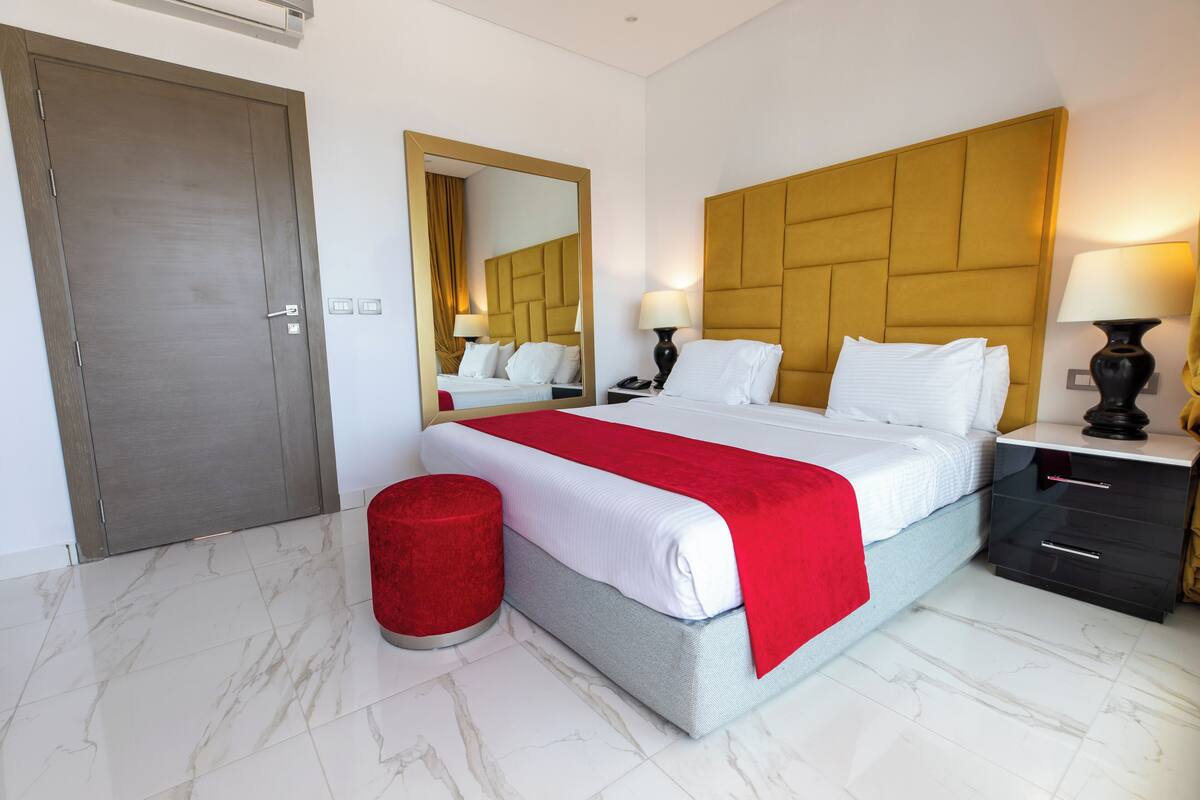 Draps en coton égyptien, literie de qualité supérieure, minibar