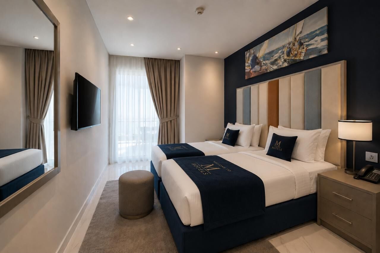 Superior Sea View Two Bedroom Suite (Round Building) | 埃及棉床單、高級寢具、迷你吧、客房內保險箱