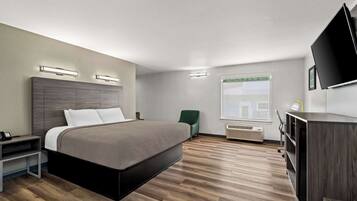 Blackout drapes, iron/ironing board, free WiFi, bed sheets