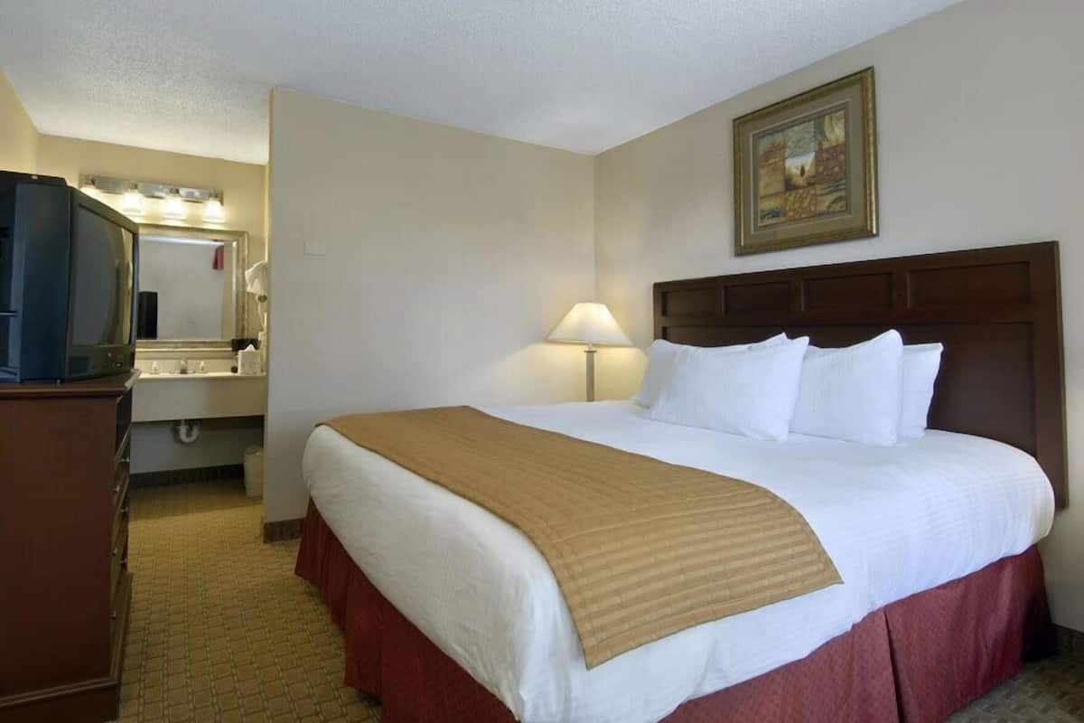 Premium bedding, desk, iron/ironing board, free cribs/infant beds