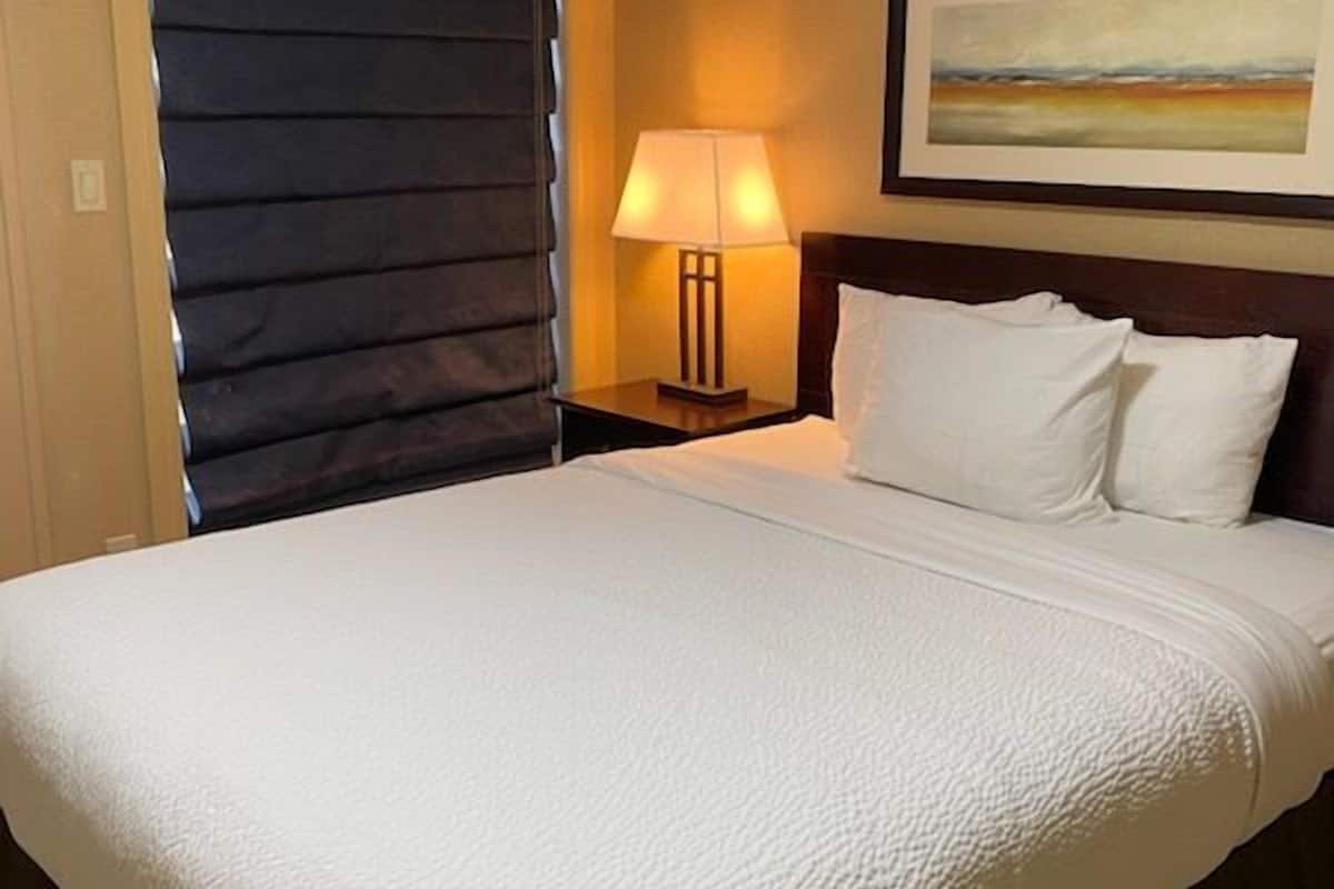 basic suite, 1 queen bed | hypo-allergenic bedding, down duvets, desk, laptop workspace