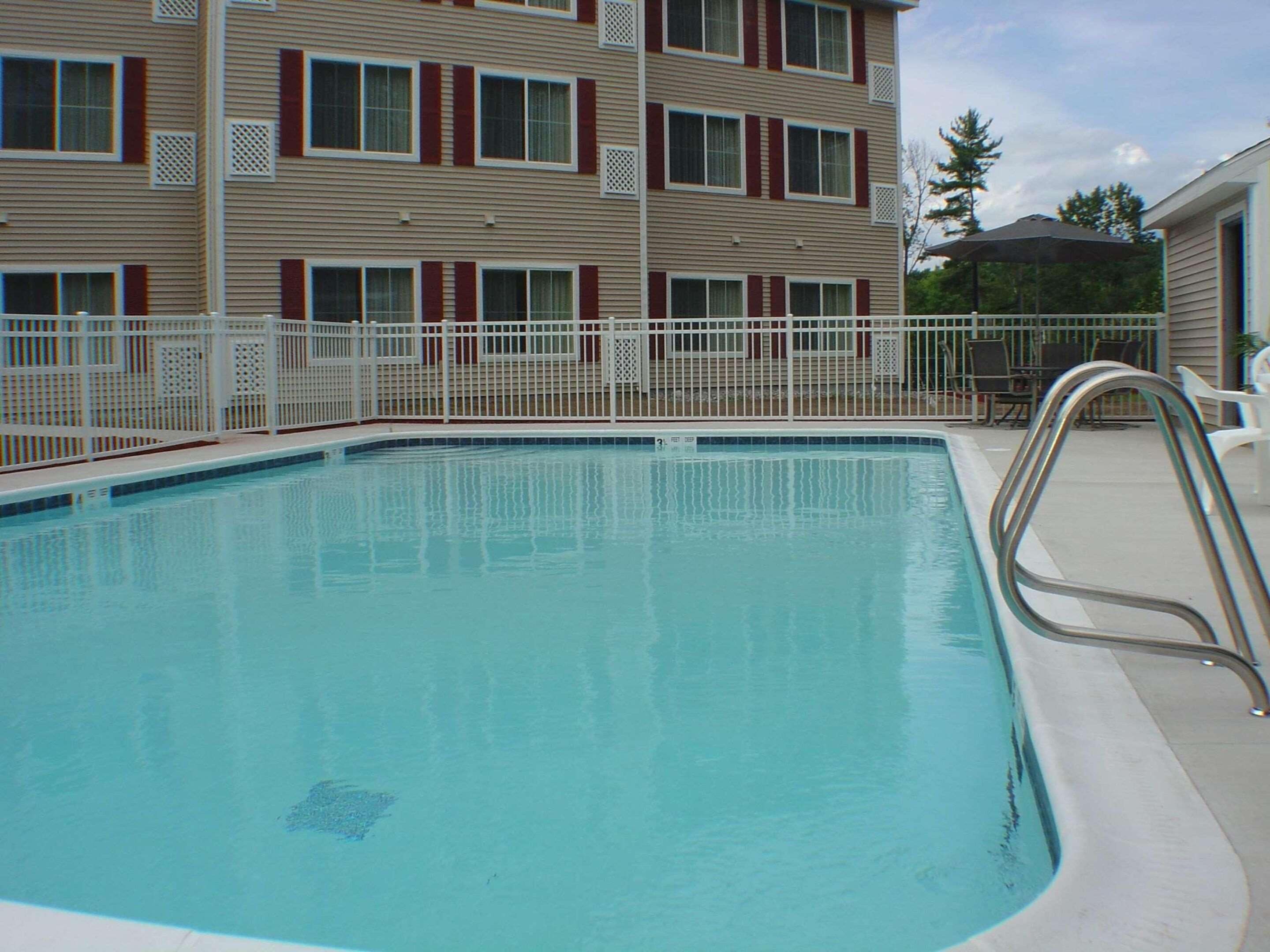 indoor pool, seasonal outdoor pool, pool loungers