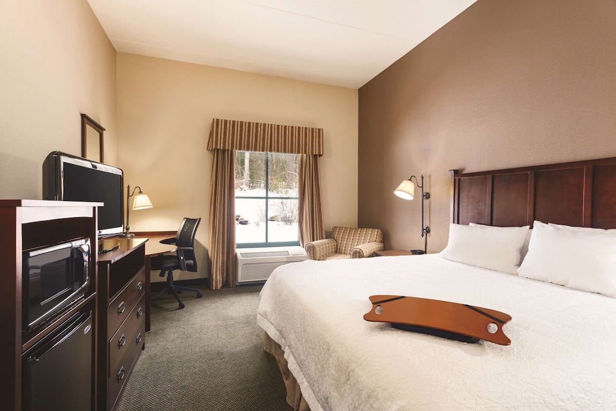 Premium bedding, desk, blackout drapes, iron/ironing board