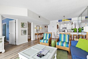 Condo, 1 Bedroom | Living area | TV, DVD player - Beach House Condominiums (Miramar Beach)
