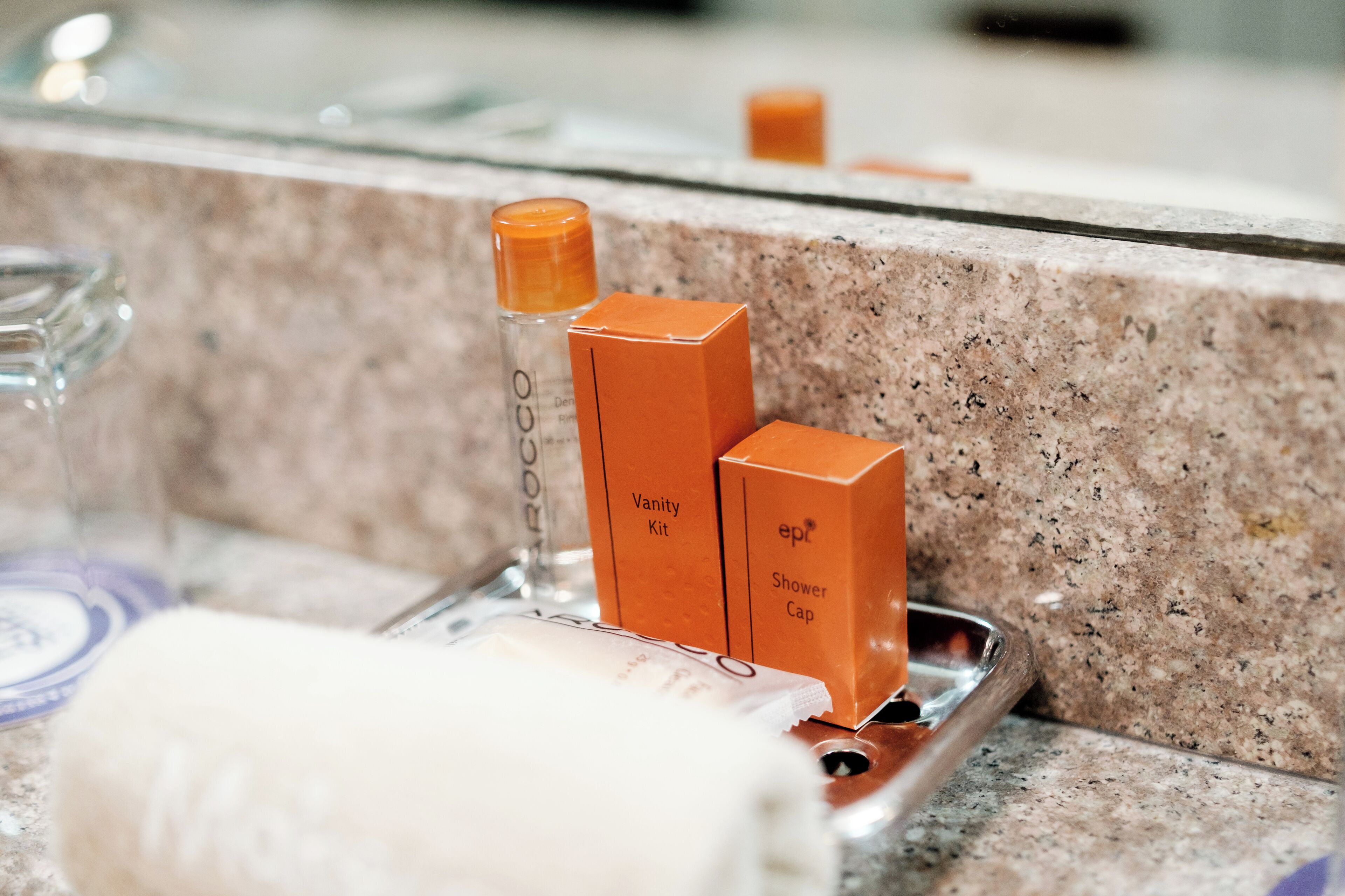 separate bathtub and shower, designer toiletries, hair dryer, bathrobes