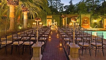 Outdoor wedding area