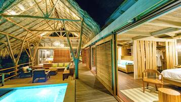 Family Villa, 2 Bedrooms, Ocean View | Premium bedding, down duvets, memory-foam beds, in-room safe