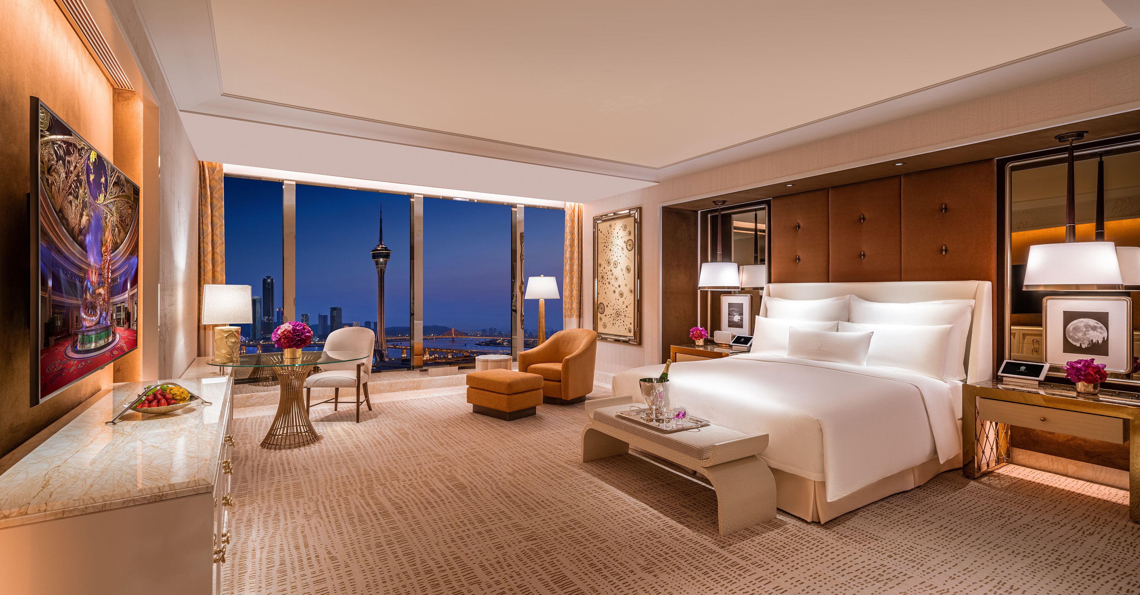 encore grand salon suite | 1 bedroom, premium bedding, minibar, in-room safe