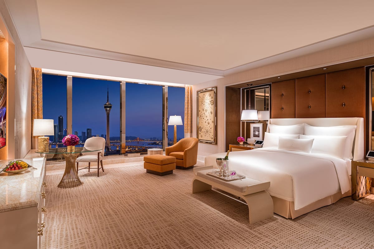 encore grand salon suite | 1 bedroom, premium bedding, minibar, in-room safe