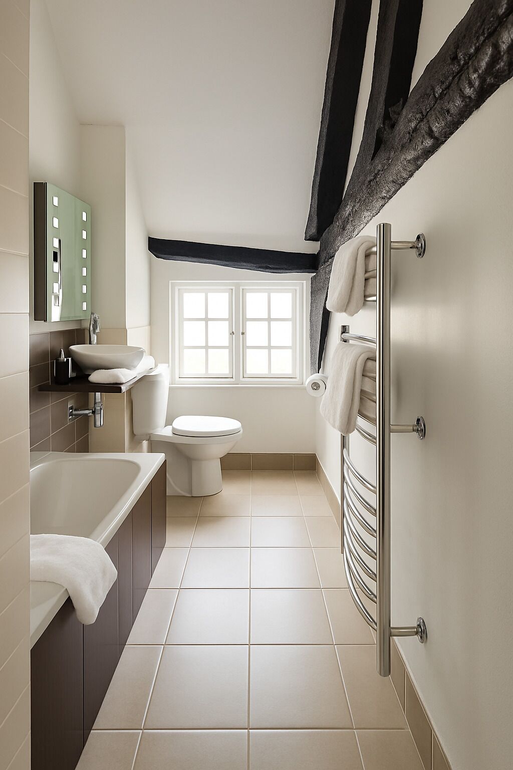 junior suite | bathroom | hair dryer, slippers, towels