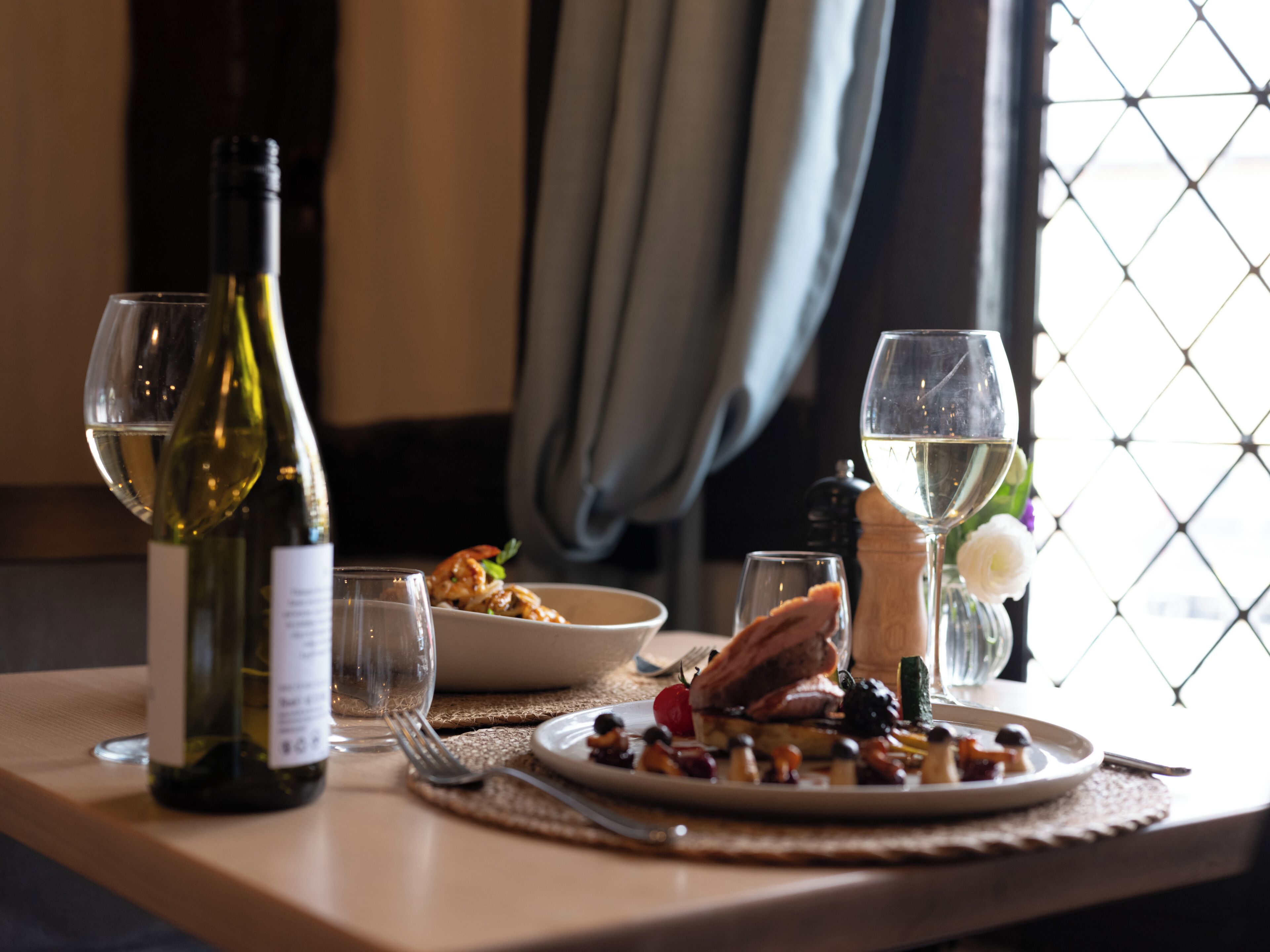 breakfast, lunch, dinner served; local cuisine