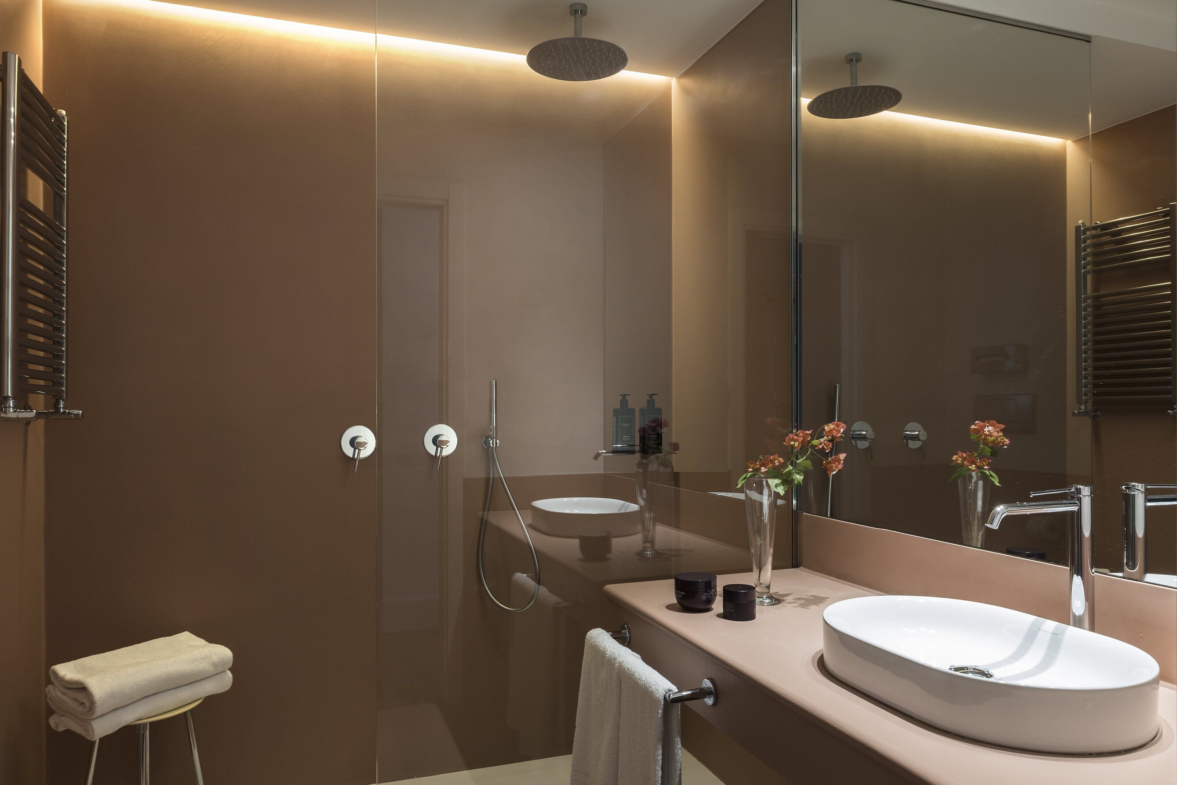 superior double room | bathroom | designer toiletries, hair dryer, slippers, bidet