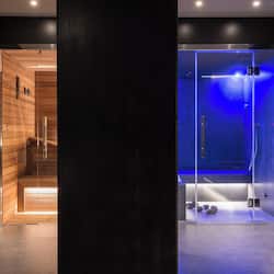 Sauna, hot tub, steam room, body treatments, deep-tissue massages
